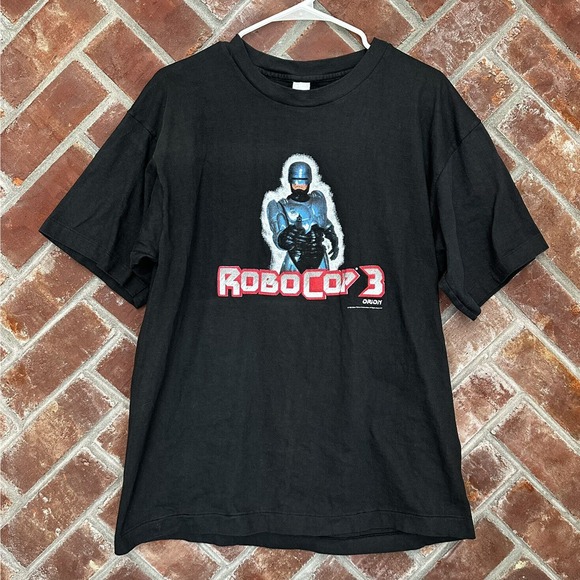 Vintage 1993 RoboCop 3 Movie Promo Shirt Mens Size XL Single Stitched 90s Black - Picture 1 of 11